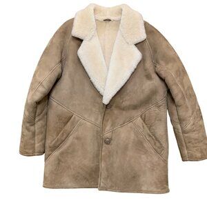 Canterbury‎ NZ Sheepskin Coat w/Pure New Wool Lining 42" Chest Aviator Masculine